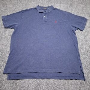 Vintage Polo Ralph Lauren Navy‎ Blue Button Up Shirt Men's Size XL Preppy